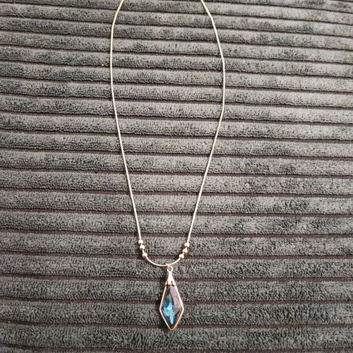 Stainless Steel Necklace new, turquoise and gold