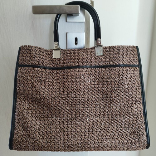 Le Pandorine Aurora Beach Straw Beige handbag like new
