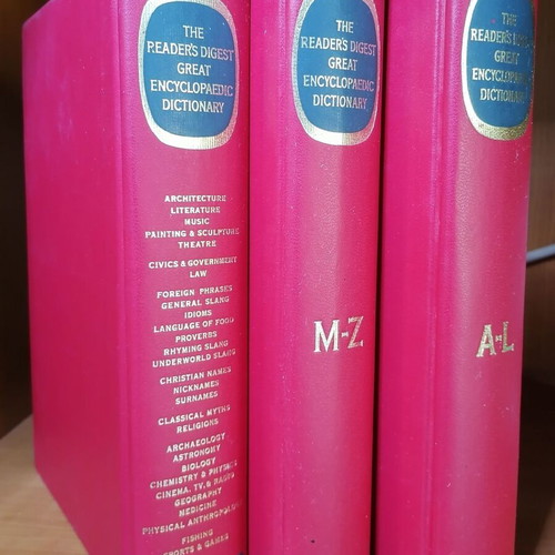 Reader's Digest Great Encyclopaedic Dictionary set like new, 3 volumes