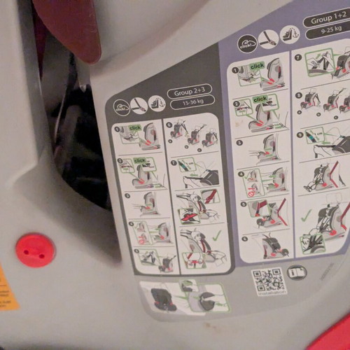 Britax Romer child car seat used, group 1+2 and 2+3 (9-36 Kg)