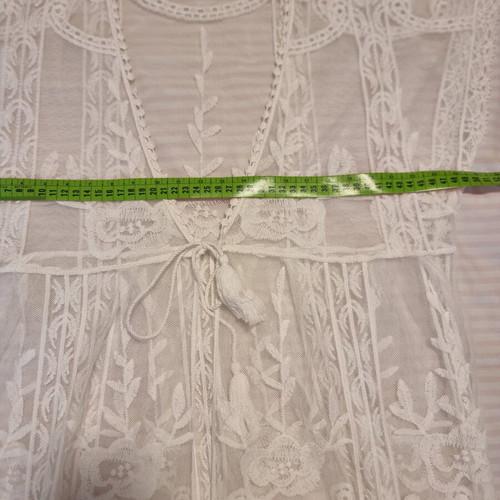 Reserved long transparent kimono caftan white like new L-XL