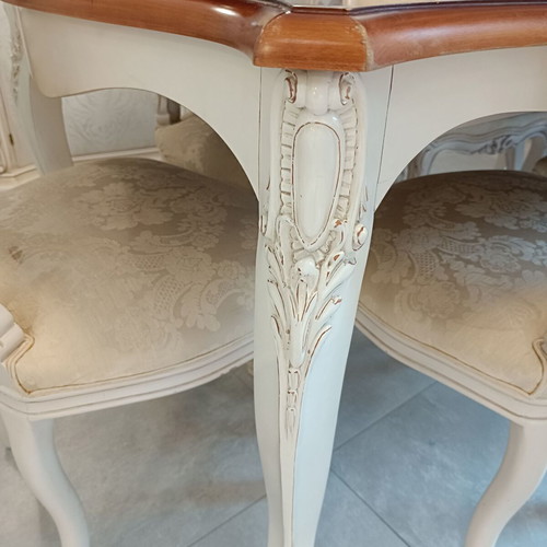 Solid wood dining set with 6 chairs