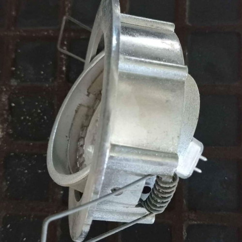 Spot ceiling base used, adjustable, matte chrome