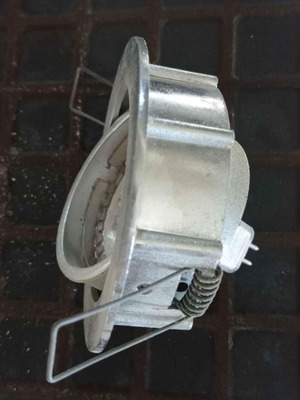 Spot ceiling base used, adjustable, matte chrome