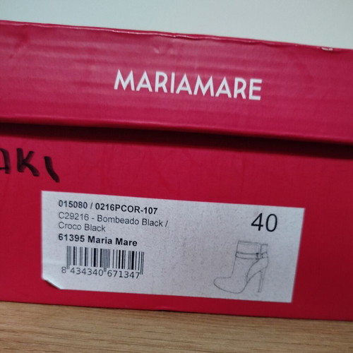 Maria Mare black ankle boots with round toe and stiletto heel size 40 like new