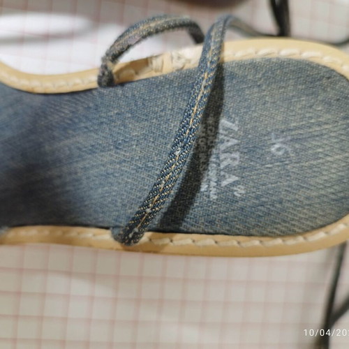 Zara sandals platforms with denim butterfly like new, size 36
