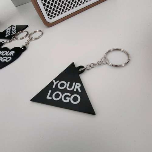 Promotional keychains new, pack of 100 pcs with 3D two-tone printing