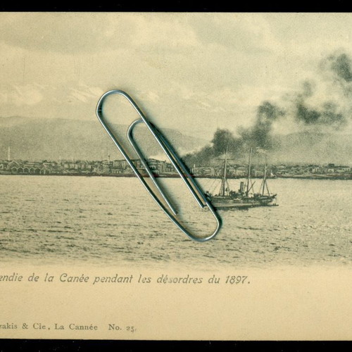Old postcard Crete - Burning of Chania 1897 like new