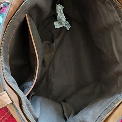 Zara leather handbag used, brown with large capacity