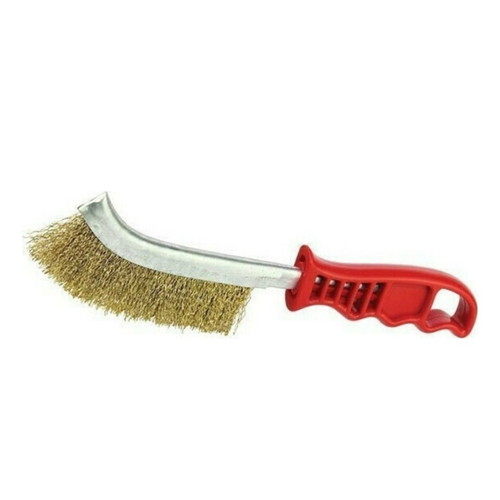 Curved wire brush new with ergonomic plastic handle