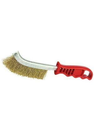 Curved wire brush new with ergonomic plastic handle