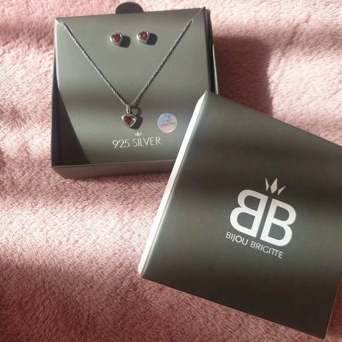 Bijou Brigitte silver necklace and earrings set new