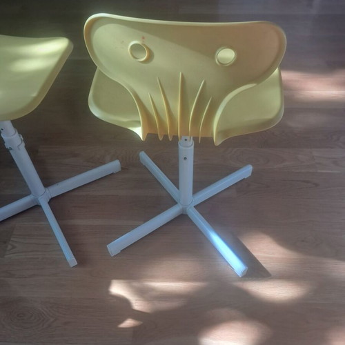IKEA children's chairs used, set of 2, yellow