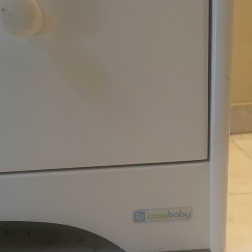 Casababy baby changing dresser like new white with 3 large drawers
