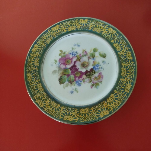 Rosenthal Thomas Bavaria vintage dessert plates, gold encrustation