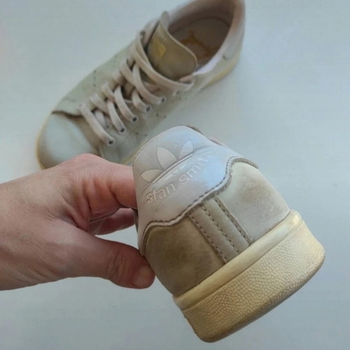 Adidas Stan Smith women's leather shoes used, beige-pink, size 39