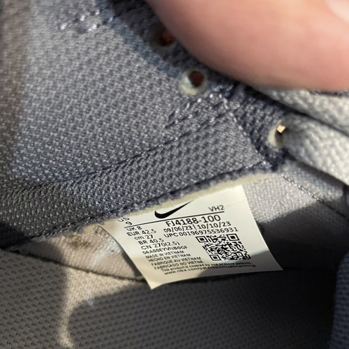 Nike Dunk Low sneakers, grey and white, size 42.5