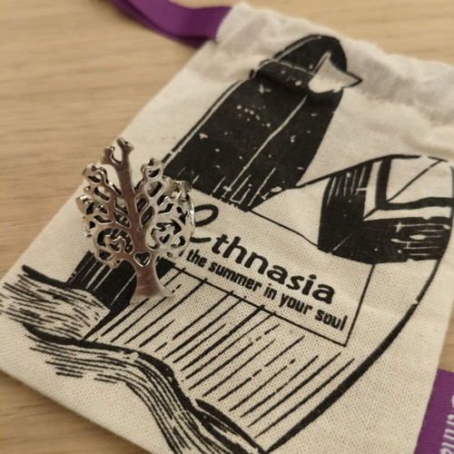 Ethnasia adjustable ring Tree of Life silver new