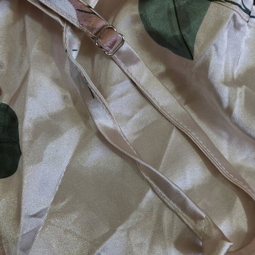 Satin nightdress with adjustable straps like new, size M, beige and green