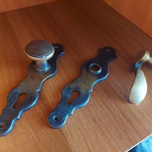 Retro door handle used, antique