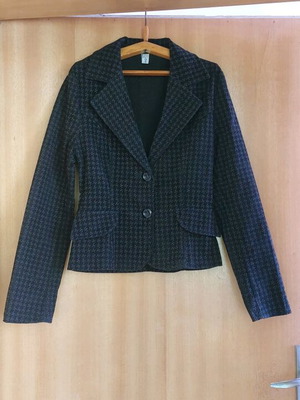 Women's short blazer new, black, size M