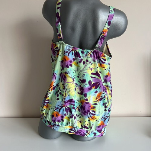 Tankini swimsuit new, size XL, green and purple