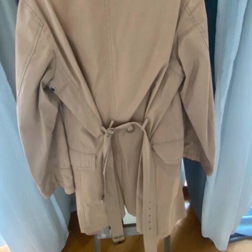Massimo Dutti men's beige trench coat, classic double-breasted