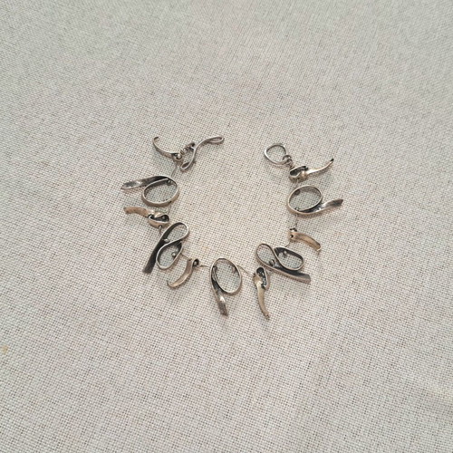 Silver 925 Handmade Bracelet with Organic Abstract Shapes like new