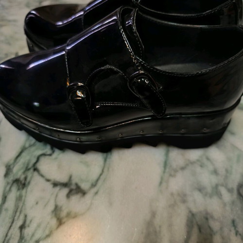 Celestino black patent shoes new with buckle size 36