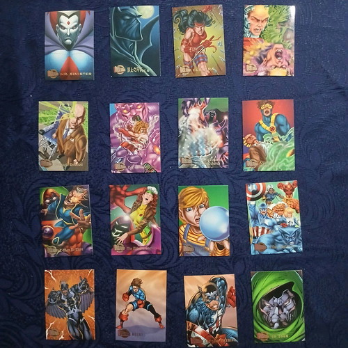 Marvel Onslaught Ultra 1996 card pack used, 54 cards