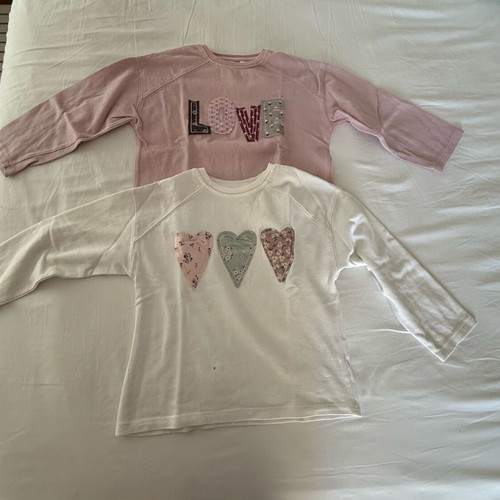 Zara blouses for 6-year-old girl 116 cm like new, white and pink