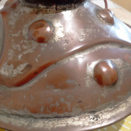 Traditional copper flask used with leather strap