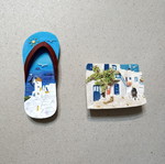 Set of 2 decorative island magnets, Santorini style