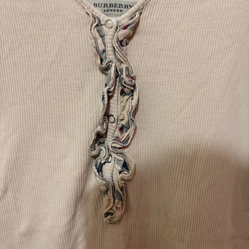 Burberry London Ribbed Camisole Top with Ruffle Detail like new, beige