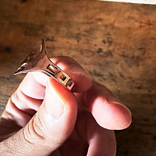 Zodiac Series Taurus Ring Size 56 EU Copper Polished