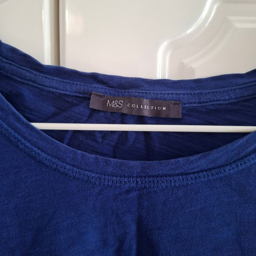 Marks & Spencer cotton blouse blue-purple size L/XL like new