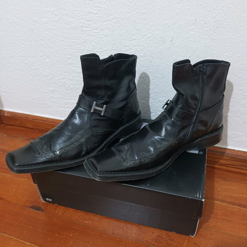 Texter leather ankle boots used, size 42, black