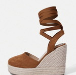 Espadrilles platform sandals size 39, new, brown