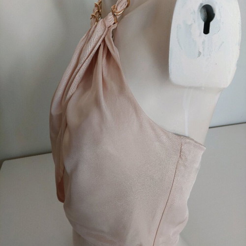 H&M Halterneck Cropped Top beige, size XS, like new