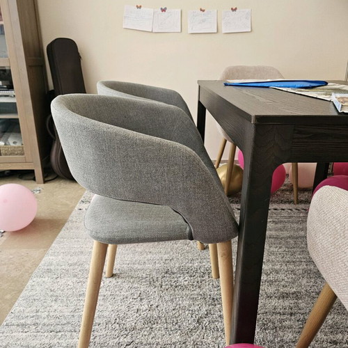 John Lewis Grace dining chairs grey, 2 items like new