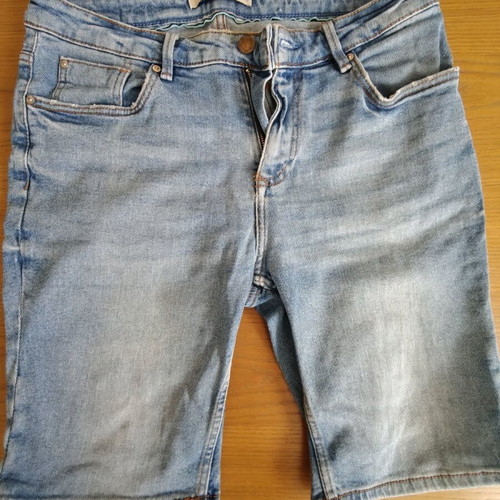 Mango Man men's denim shorts used, light blue