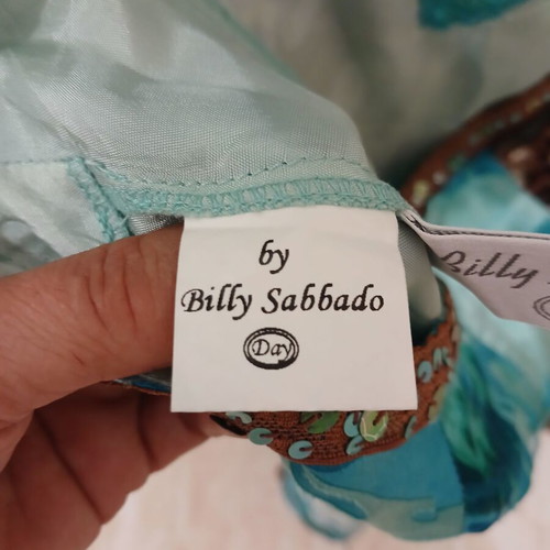 Petrol dress M Billy Sabbado silk-rayon blend like new