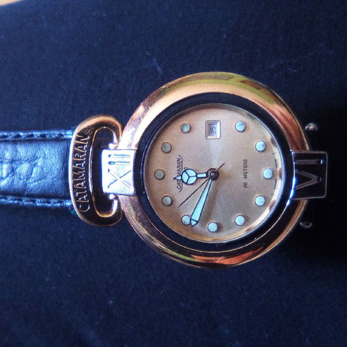 Catamaran wristwatch women's used with leather strap
