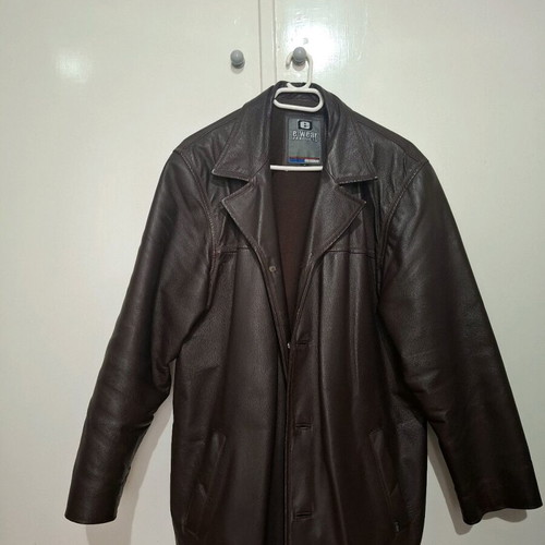 Leather vintage jacket like new, relaxed fit, size M, brown