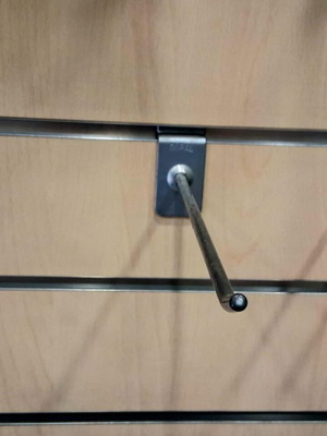 Product Display Hooks like new, wall-mounted in 3 sizes
