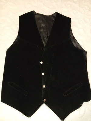 Leather and suede men's vest like new, size Large, black