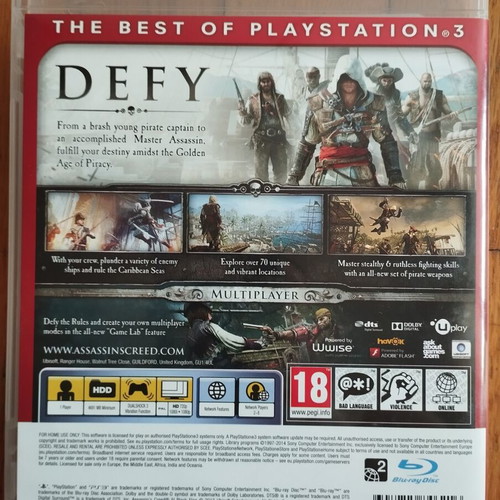 Assassin's Creed Black Flag παιχνίδι PS3 μεταχειρισμένο, πλήρες