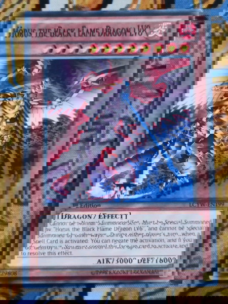 Horus The Black Flame Dragon LV8 (LCYW 1st, Yugioh)