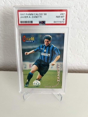 Javier Zanetti 1997 Panini Calcio '98 PSA 8 football card