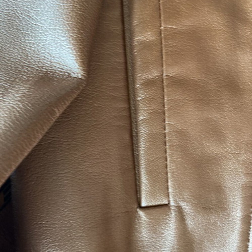 Biker jacket metallic gold like new, lamb leather, size 40